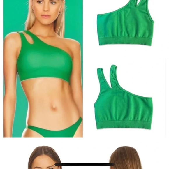 NWOT CAMILA COELHO (revolve) - Belmira Sports Bra green S/M - Picture 2 of 3